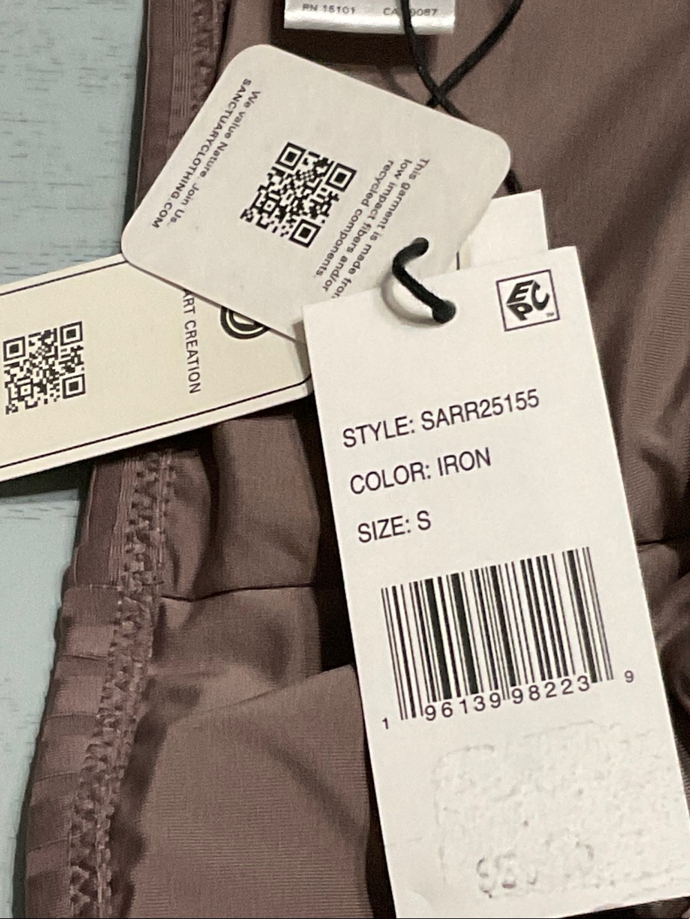 599 - Sanctuary NWT Brown Strapless Bandeau Bikini Top, Size Small - Picture 6 of 6